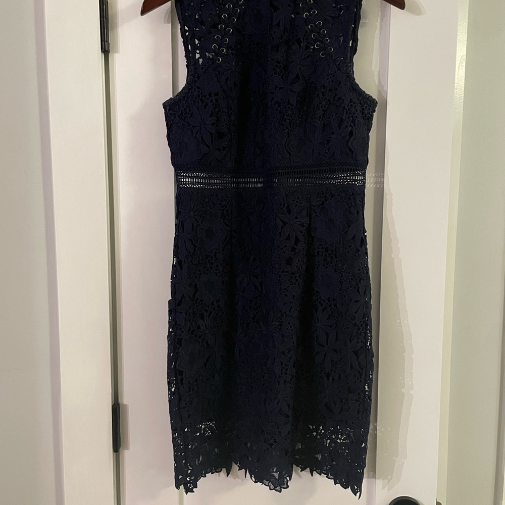 Bardot Lace Navy Dress